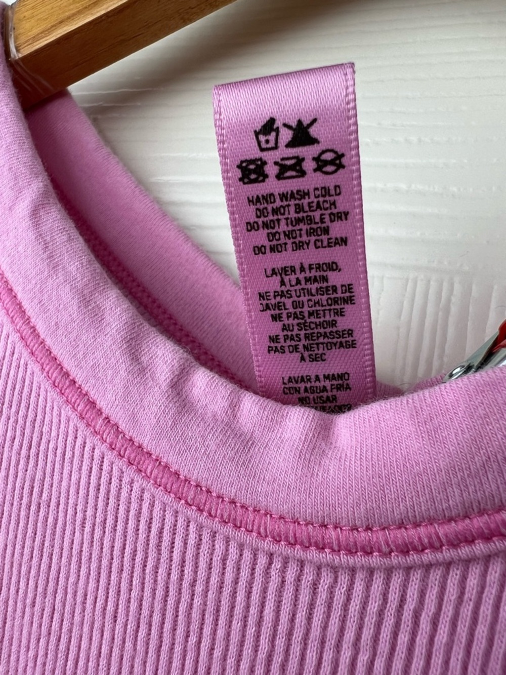 SKIMS Cotton Rib Tank Dress Bubblegum Pink Size M Bodycon Mini Racerback Stretch - Picture 7 of 7
